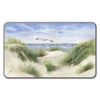 Frühstücksbrettchen Brettchen  Aquarell Maritim Kunst Druck Kunstdruck Dünen Dänemark Nordsee Düne Meer Möwe Strand